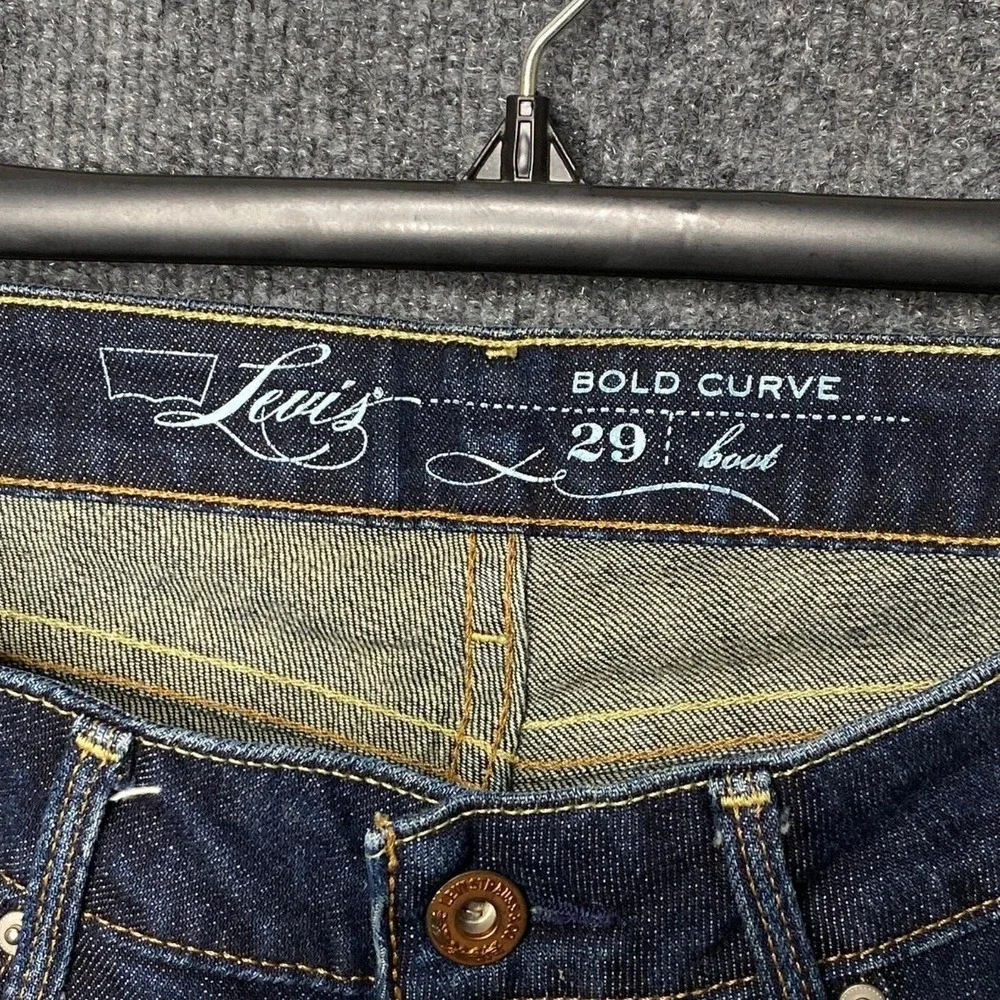 Levis‎ Bold Curve Bootcut Jeans Dark Wash Stretch Denim Womens 29 Western